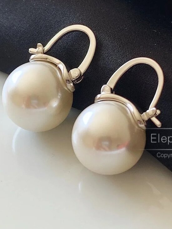 kate spade Jewelry - Kate Spade New York Silver Tone Faux Pearl Leverback Drop Earrings